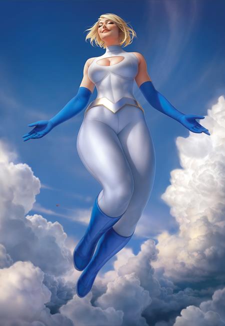 POWER GIRL #1 CVR E WARREN LOUW FOIL VAR