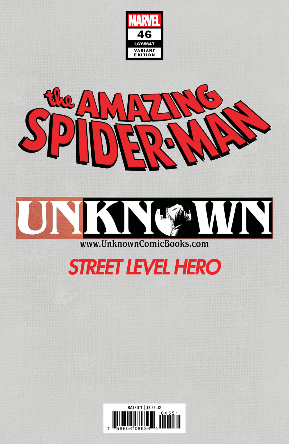 AMAZING SPIDER-MAN #46 UNKNOWN COMICS GABRIELE DELLOTTO EXCLUSIVE VAR (08/12/2020)