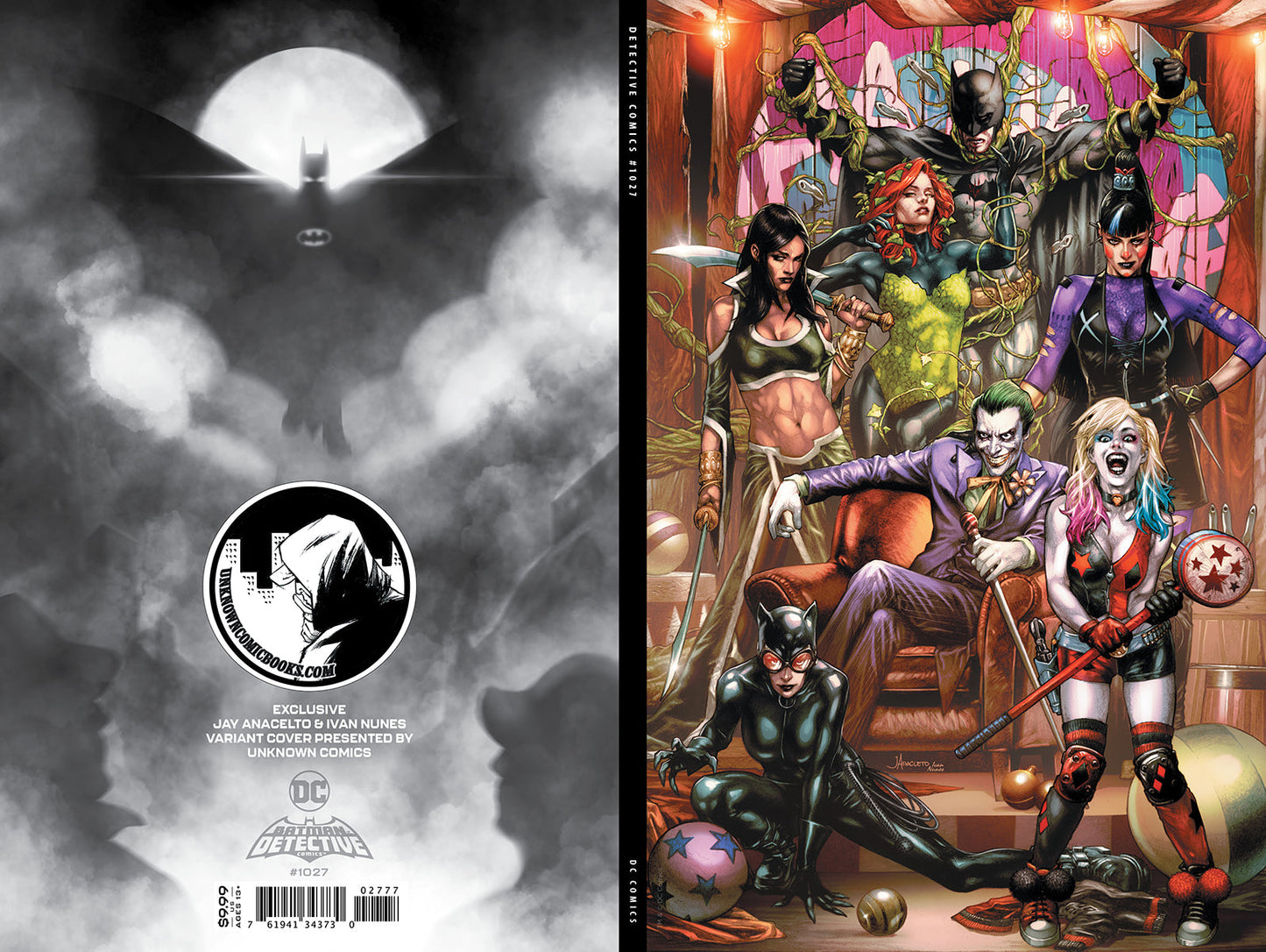 DETECTIVE COMICS #1027 UNKNOWN COMICS JAY ANACLETO EXCLUSIVE VIRGIN VAR JOKER WAR (09/16/2020)