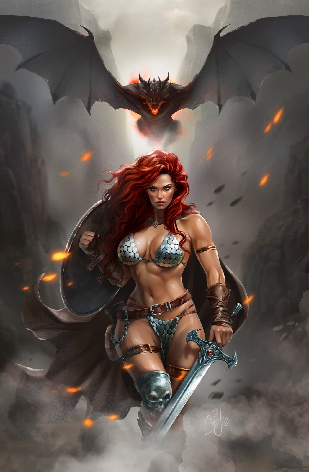 RED SONJA #12 - KATYA SINYUKHINA COVER A SDCC 2024 EXCLUSIVE +COA LTD 400 NM+