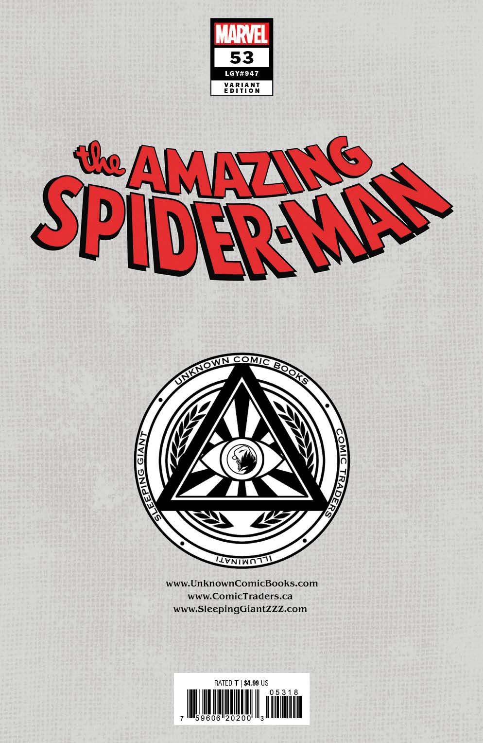 AMAZING SPIDER-MAN #53 UNKNOWN COMICS DERRICK CHEW EXCLUSIVE  VAR (07/10/2024)