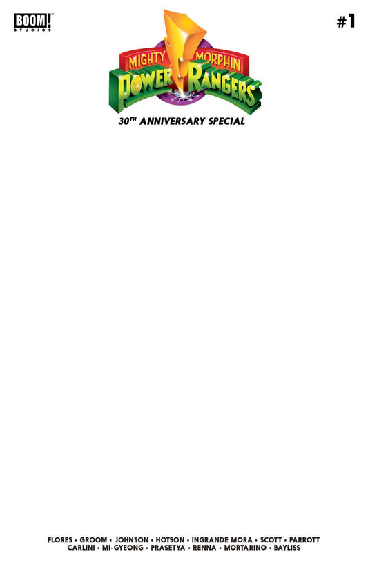 MMPR 30TH ANNV SPECIAL #1 CVR E BLANK SKETCH VAR