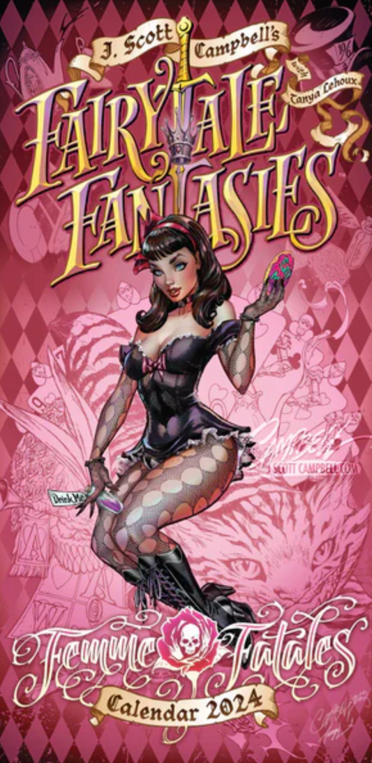 J SCOTT CAMPBELLS FAIRYTALE FANTASIES 2024 CALENDAR COLLECTORS DARK J SCOTT CAMPBELL AND TANYA LEHOUX