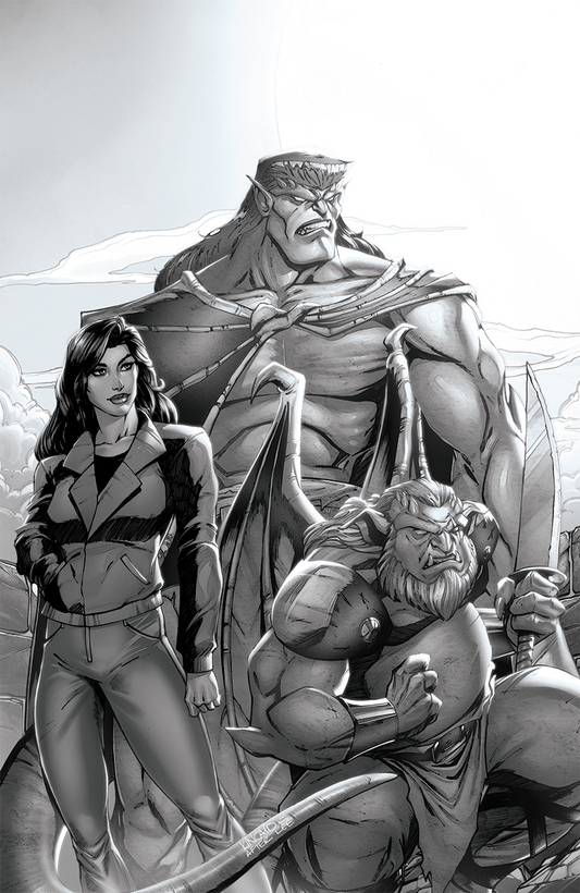 GARGOYLES #1 UNKNOWN COMICS RYAN KINCAID EXCLUSIVE VIRGIN B&W VAR (12/07/2022)