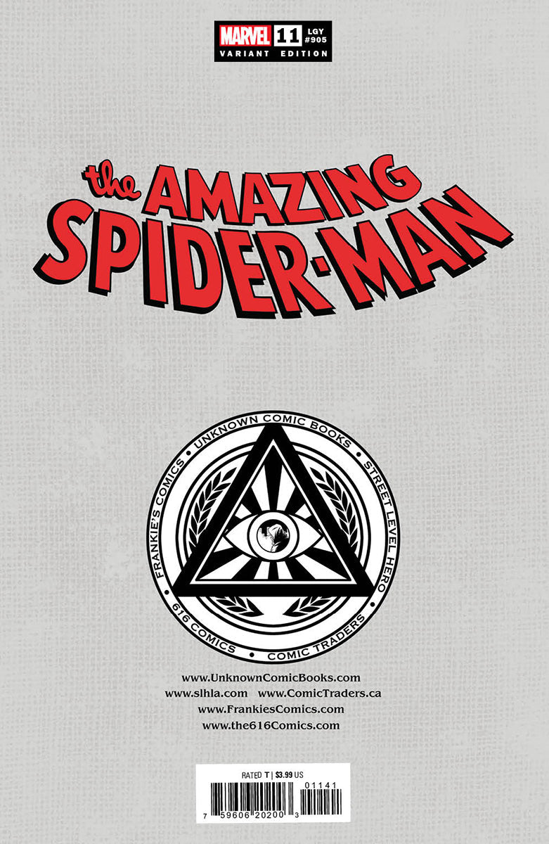 AMAZING SPIDER-MAN #11 UNKNOWN COMICS R1C0 EXCLUSIVE VIRGIN VAR (10/12/2022)