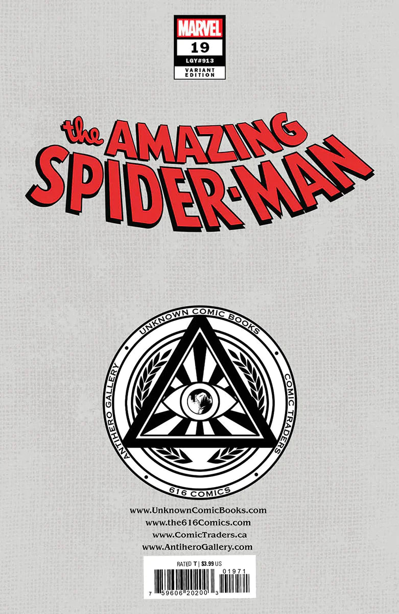 AMAZING SPIDER-MAN #19 UNKNOWN COMICS DAVID NAKAYAMA EXCLUSIVE COLOR BLEED VAR (02/08/2023)